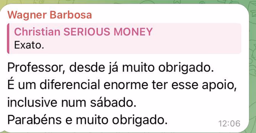 Feedback de aluno 12